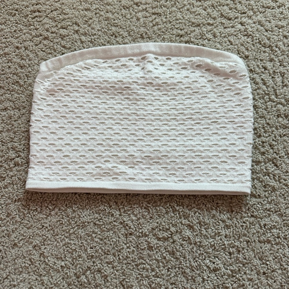 Aerie White Textured Tube Top